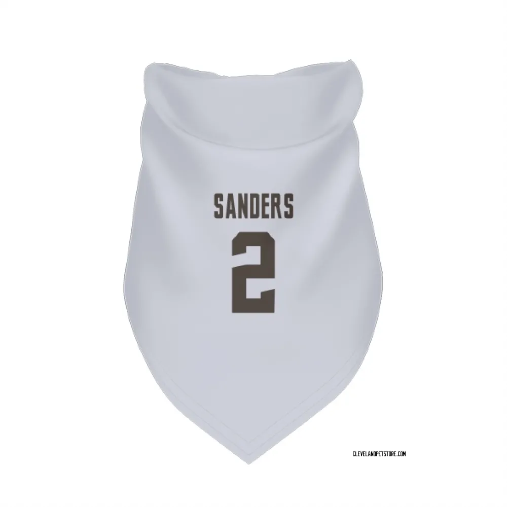 Cleveland Browns Shedeur Sanders White Pet Bandana for Dog & Cat