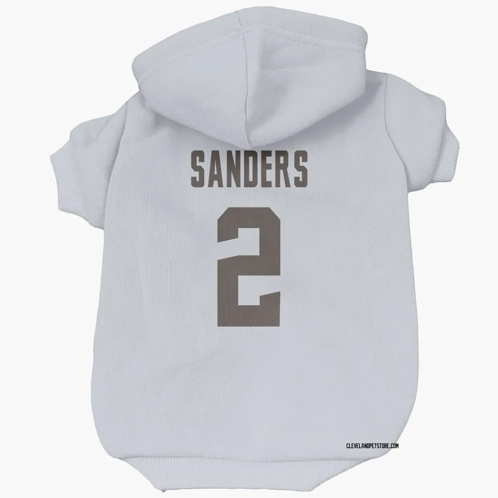 Cleveland Browns Shedeur Sanders White Pet Hoodie for Dog & Cat