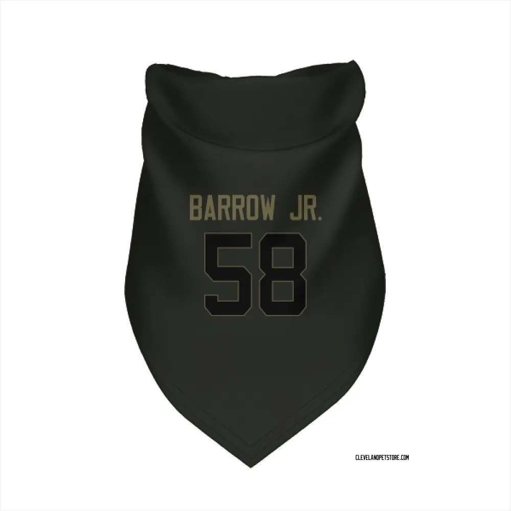 Cleveland Browns Simeon Barrow Jr. Black Service Pet Bandana for Dog & Cat