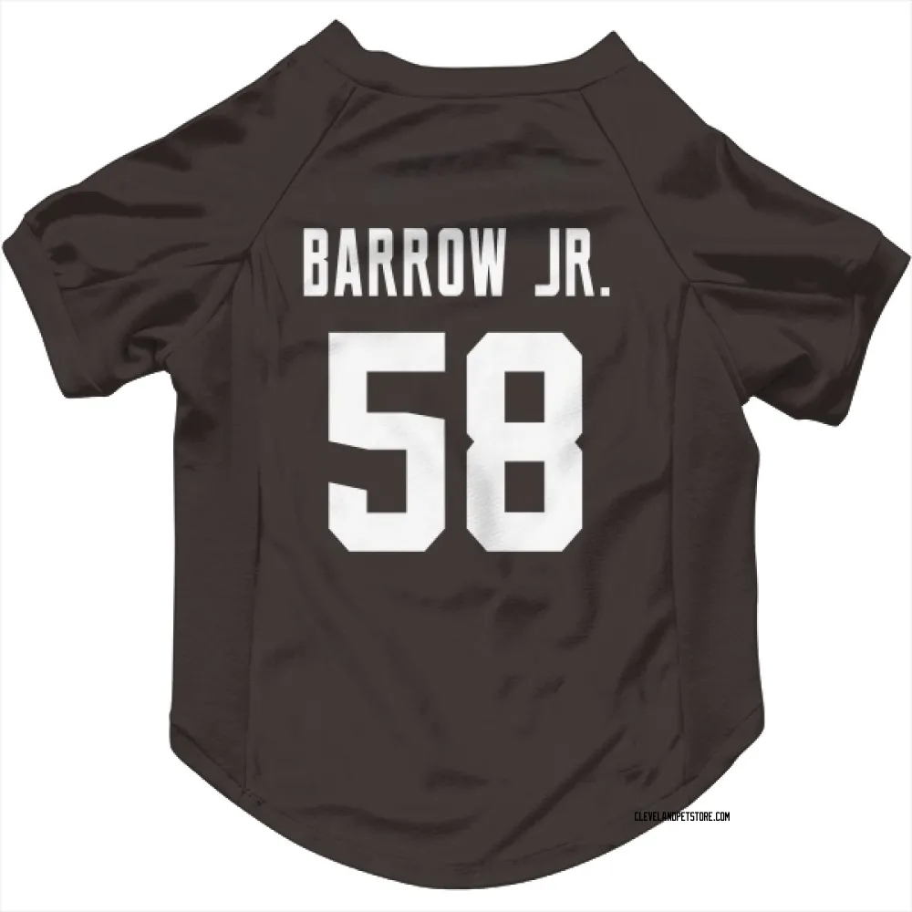 Cleveland Browns Simeon Barrow Jr. Brown Pet Jersey for Dog & Cat