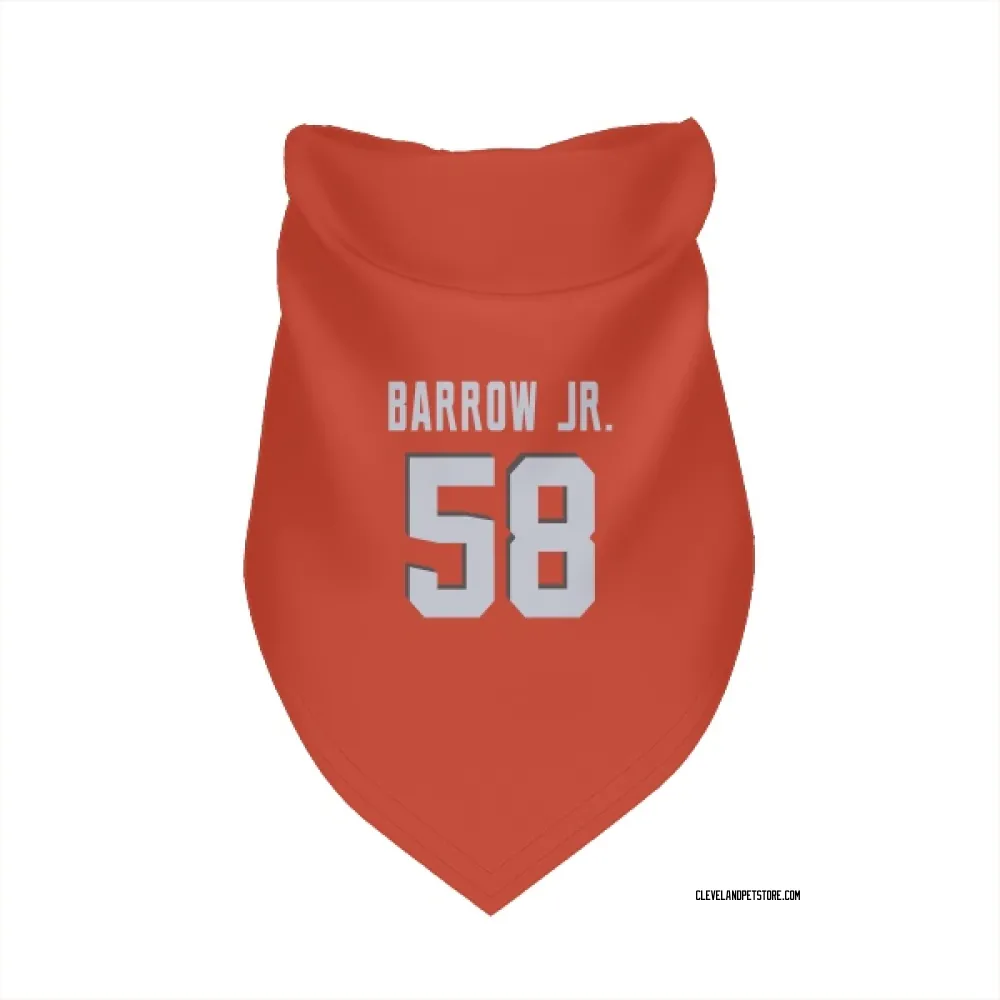 Cleveland Browns Simeon Barrow Jr. Orange Pet Bandana for Dog & Cat