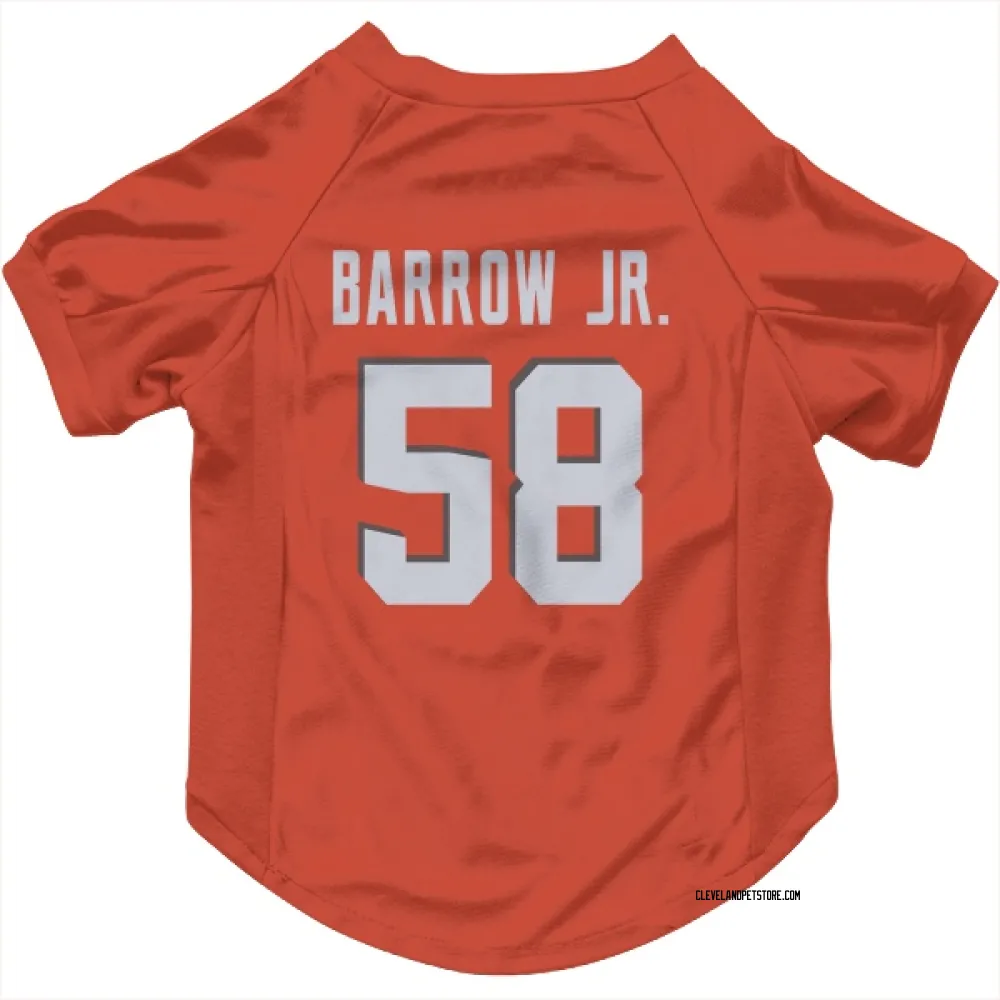 Cleveland Browns Simeon Barrow Jr. Orange Pet Jersey for Dog & Cat
