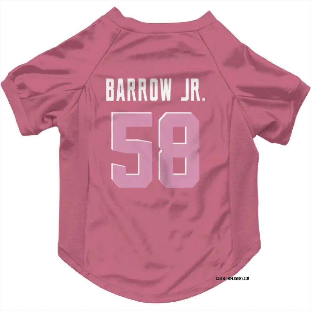 Cleveland Browns Simeon Barrow Jr. Pink Pet Jersey for Dog & Cat