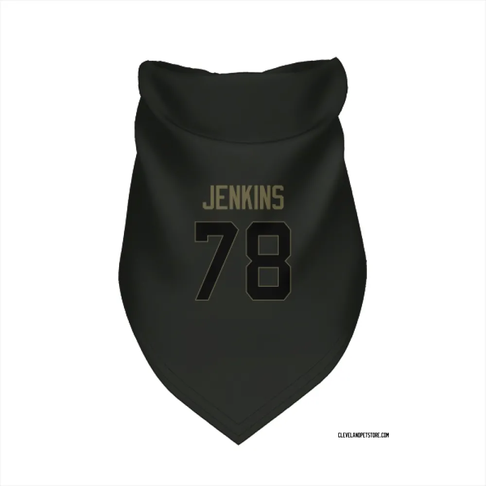 Cleveland Browns Teven Jenkins Black Service Pet Bandana for Dog & Cat