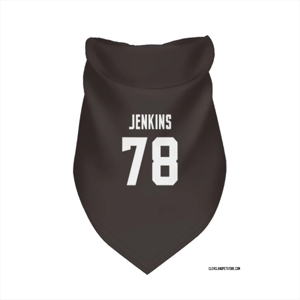 Cleveland Browns Teven Jenkins Brown Pet Bandana for Dog & Cat