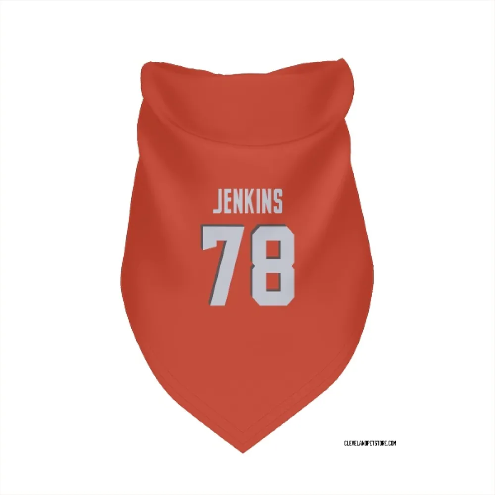 Cleveland Browns Teven Jenkins Orange Pet Bandana for Dog & Cat