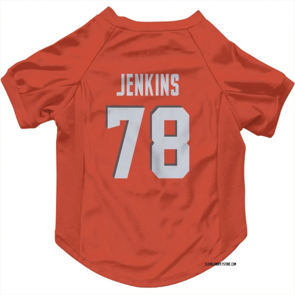 Cleveland Browns Teven Jenkins Orange Pet Jersey for Dog & Cat