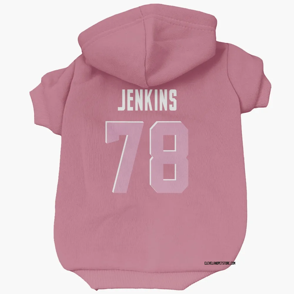 Cleveland Browns Teven Jenkins Pink Pet Hoodie for Dog & Cat
