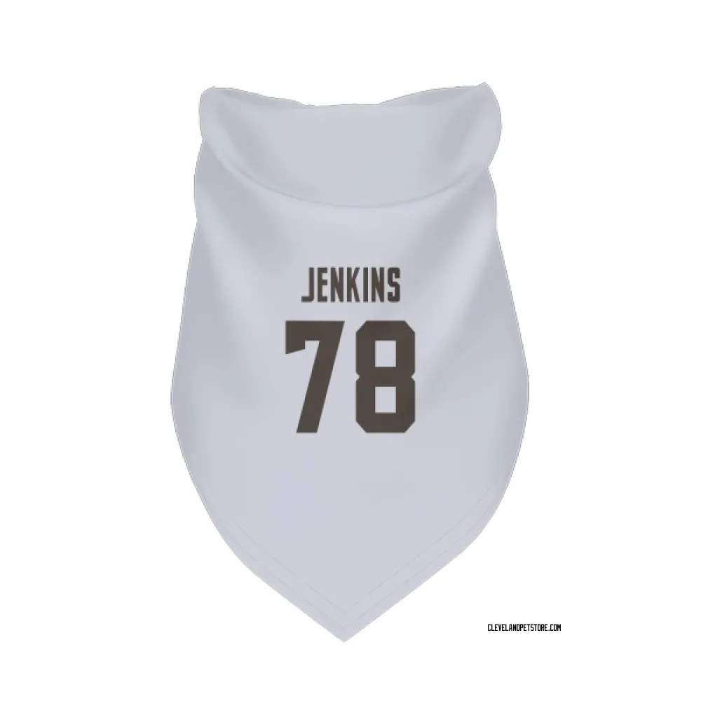 Cleveland Browns Teven Jenkins White Pet Bandana for Dog & Cat