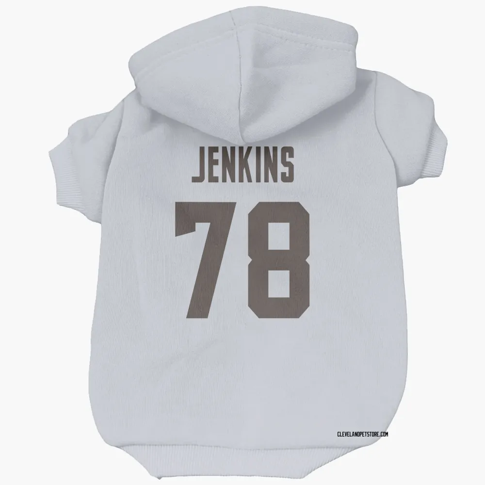 Cleveland Browns Teven Jenkins White Pet Hoodie for Dog & Cat