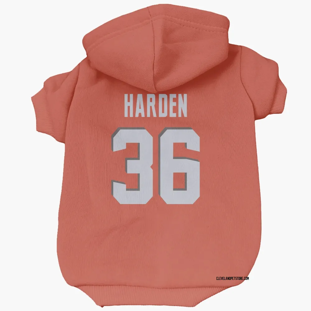 Cleveland Browns T.J. Harden Orange Pet Hoodie for Dog & Cat