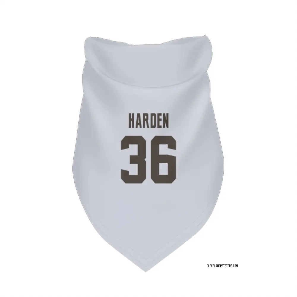 Cleveland Browns T.J. Harden White Pet Bandana for Dog & Cat