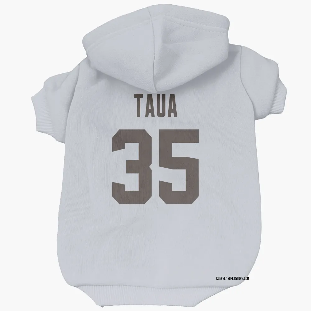 Cleveland Browns Toa Taua White Pet Hoodie for Dog & Cat