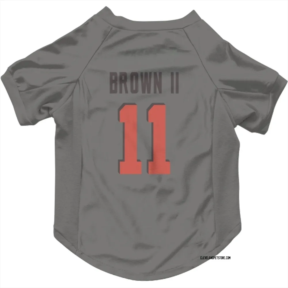 Cleveland Browns Tony Brown II Gray Pet Jersey for Dog & Cat