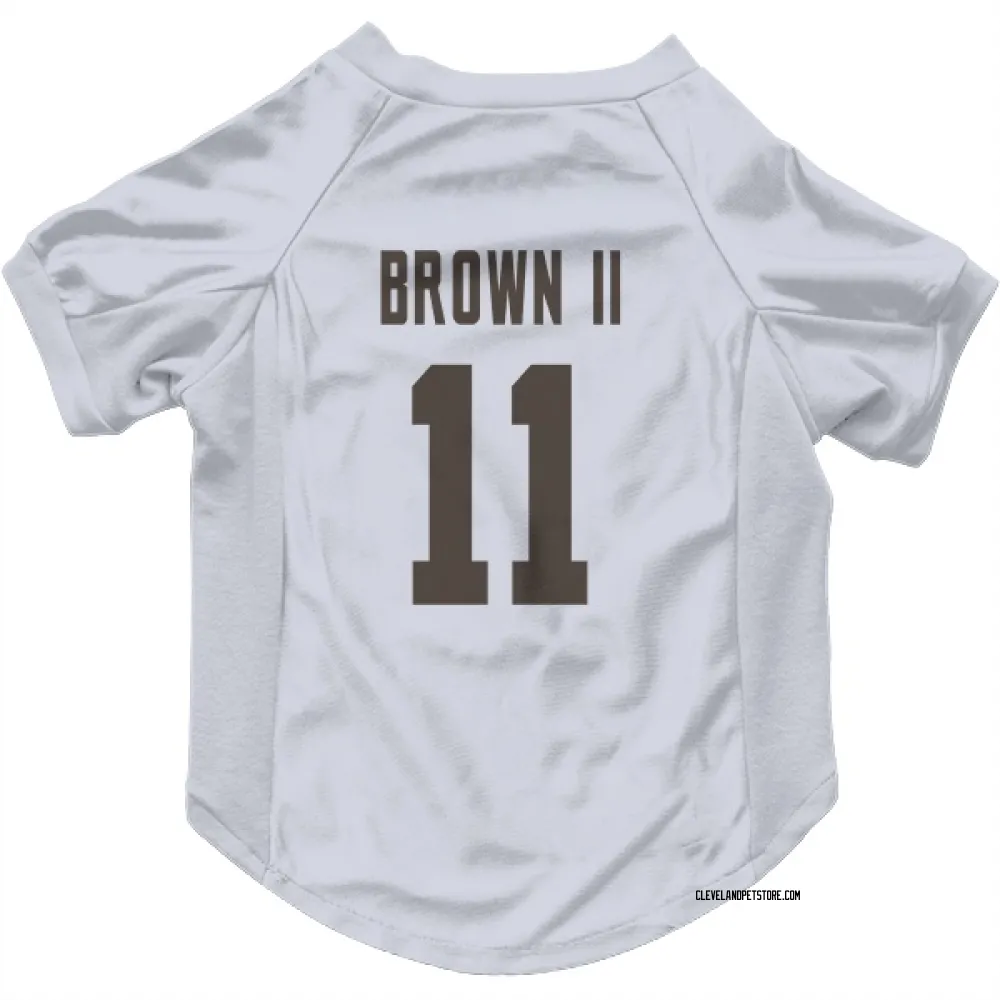 Cleveland Browns Tony Brown II White Pet Jersey for Dog & Cat