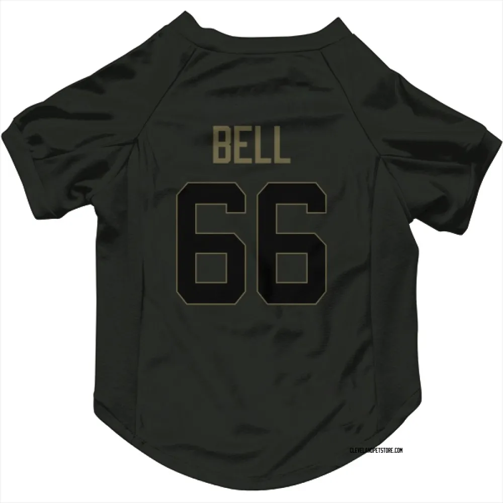 Cleveland Browns Travis Bell Black Service Pet Jersey for Dog & Cat