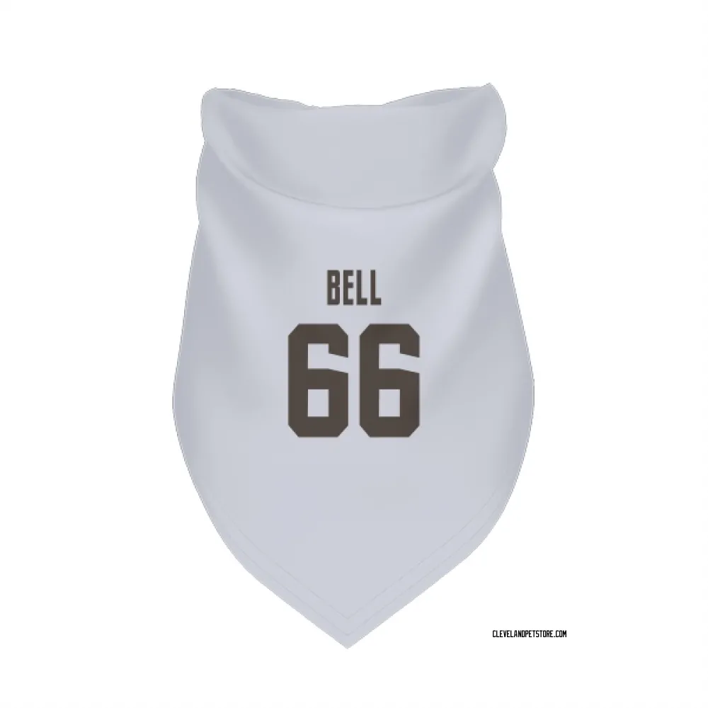 Cleveland Browns Travis Bell White Pet Bandana for Dog & Cat