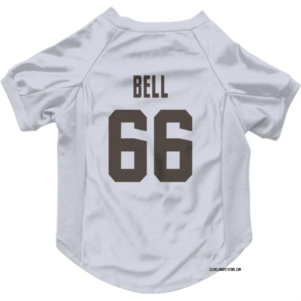 Cleveland Browns Travis Bell White Pet Jersey for Dog & Cat
