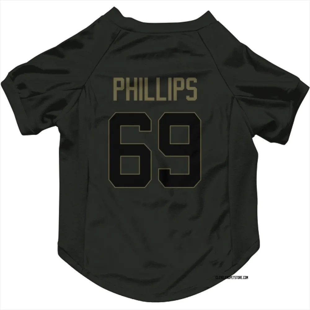 Cleveland Browns Tyre Phillips Black Service Pet Jersey for Dog & Cat