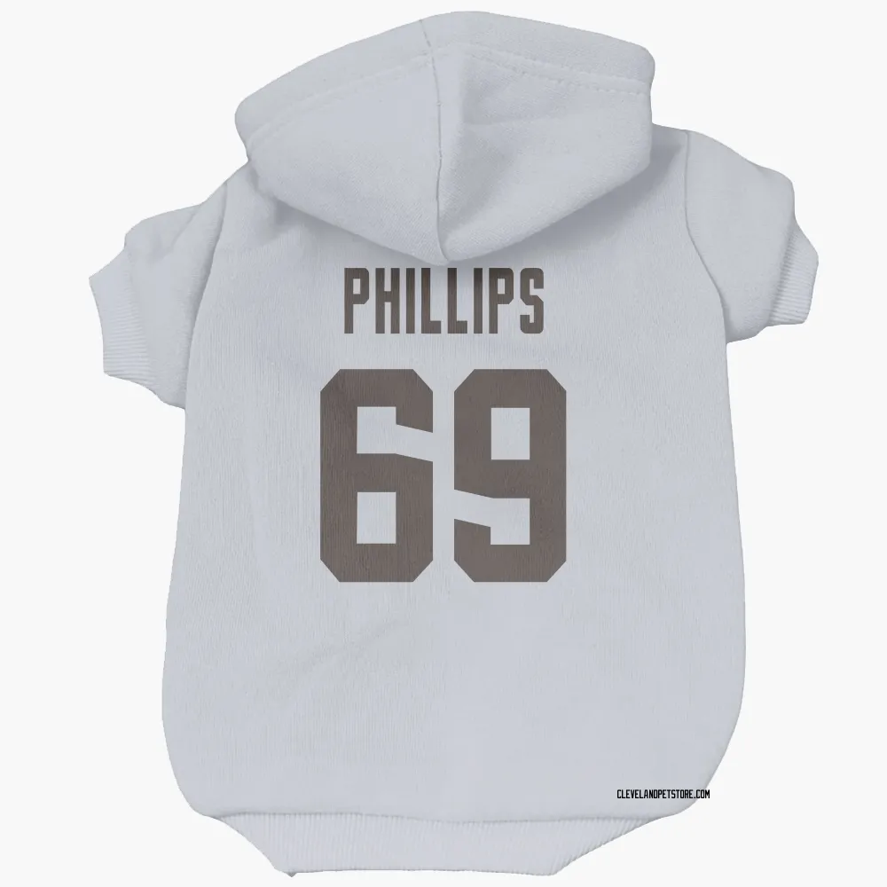 Cleveland Browns Tyre Phillips White Pet Hoodie for Dog & Cat