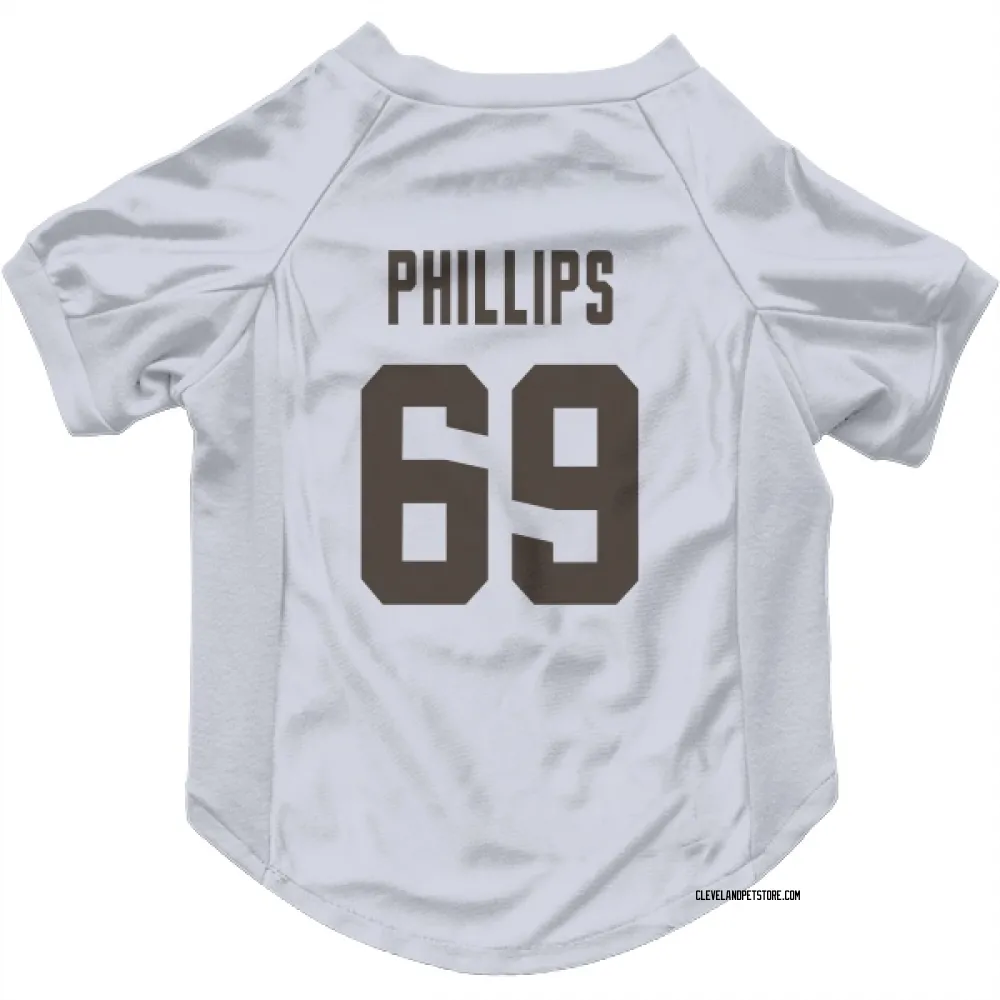 Cleveland Browns Tyre Phillips White Pet Jersey for Dog & Cat