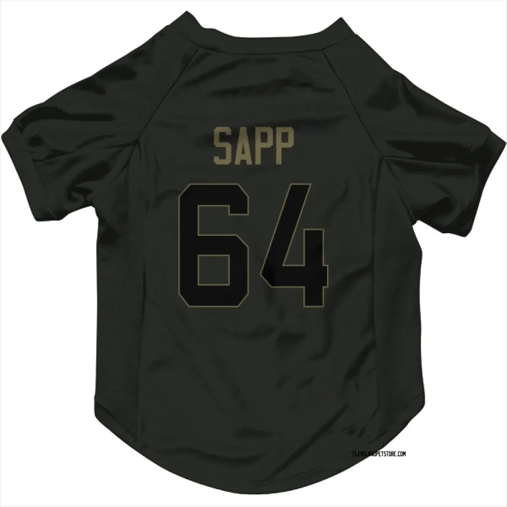 Cleveland Browns Tyreak Sapp Black Service Pet Jersey for Dog & Cat