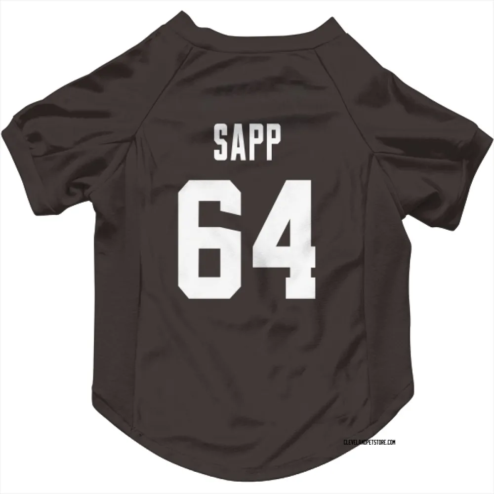 Cleveland Browns Tyreak Sapp Brown Pet Jersey for Dog & Cat