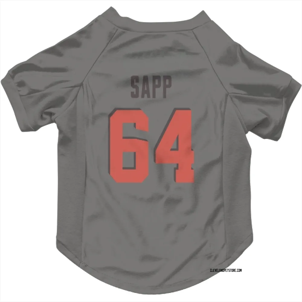 Cleveland Browns Tyreak Sapp Gray Pet Jersey for Dog & Cat