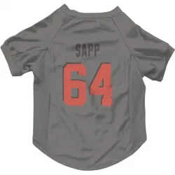 Cleveland Browns Tyreak Sapp Gray Pet Jersey for Dog & Cat