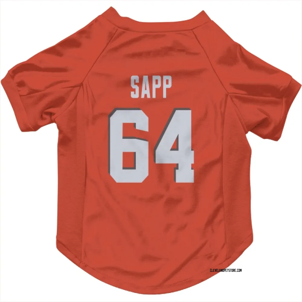 Cleveland Browns Tyreak Sapp Orange Pet Jersey for Dog & Cat
