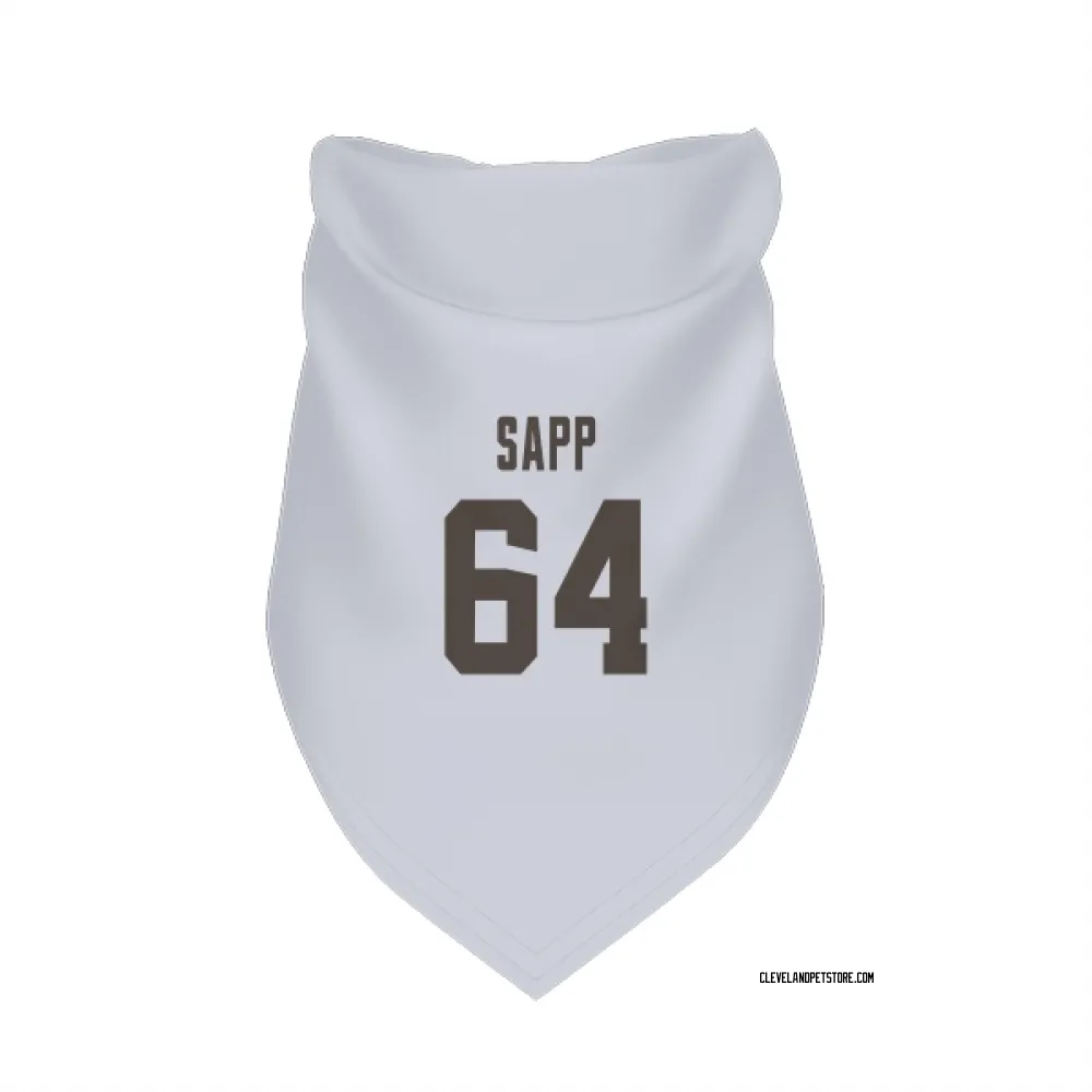 Cleveland Browns Tyreak Sapp White Pet Bandana for Dog & Cat