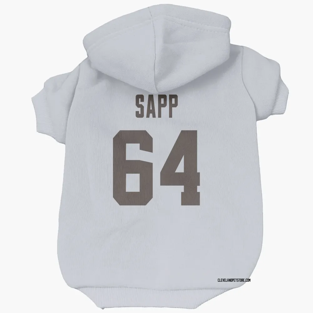 Cleveland Browns Tyreak Sapp White Pet Hoodie for Dog & Cat