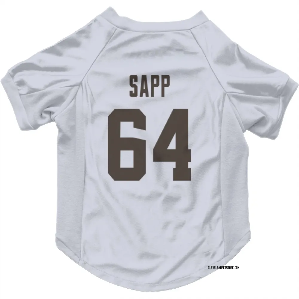 Cleveland Browns Tyreak Sapp White Pet Jersey for Dog & Cat