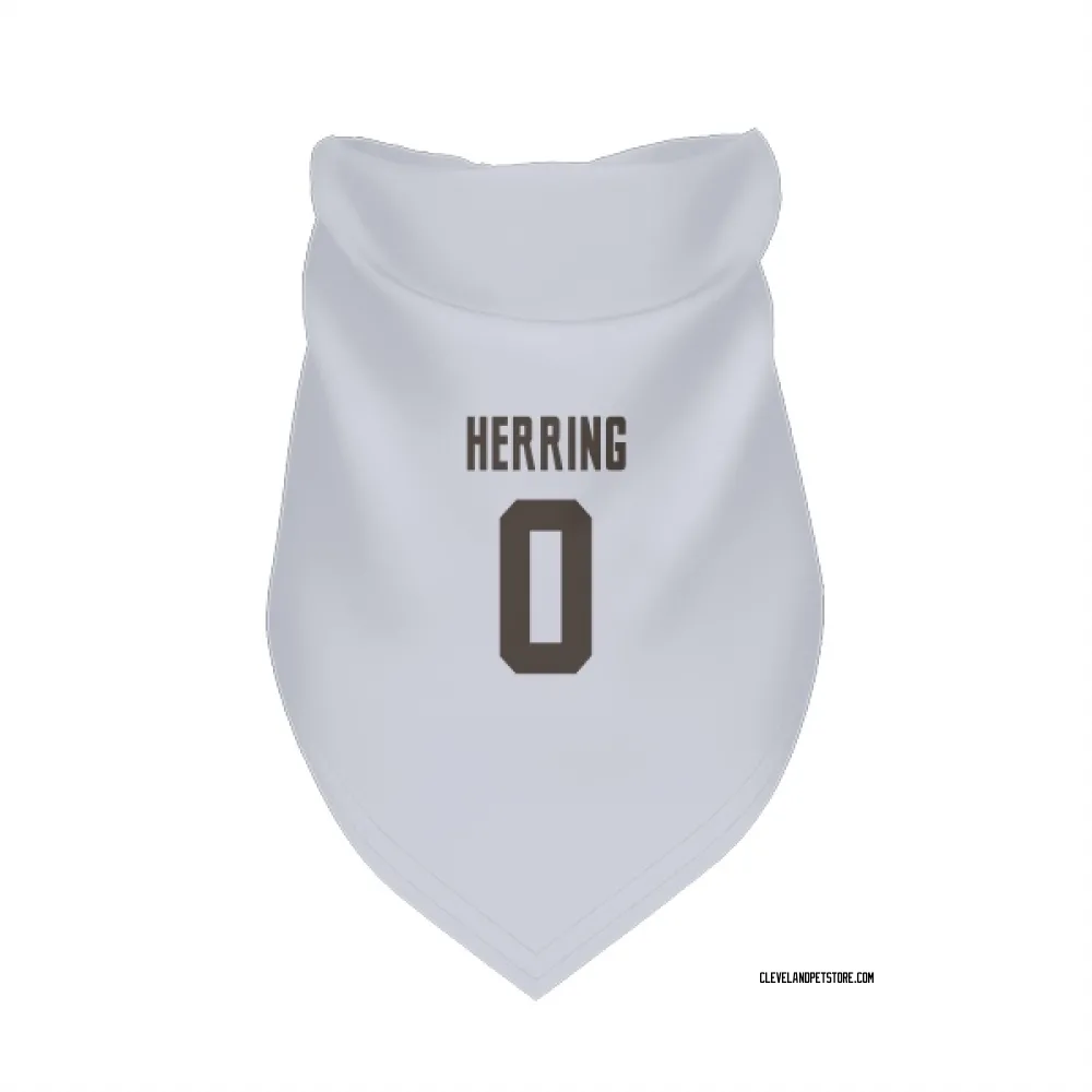 Cleveland Browns Tyron Herring White Pet Bandana for Dog & Cat