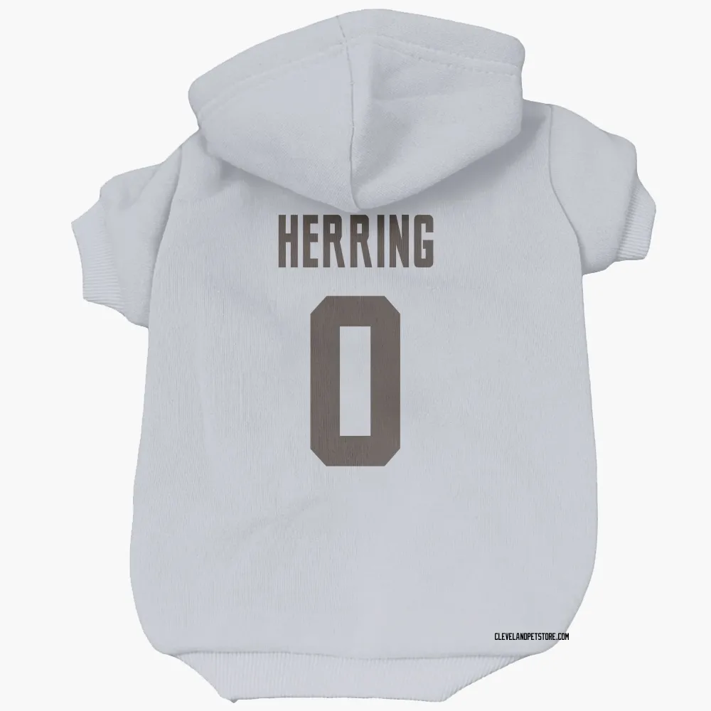 Cleveland Browns Tyron Herring White Pet Hoodie for Dog & Cat
