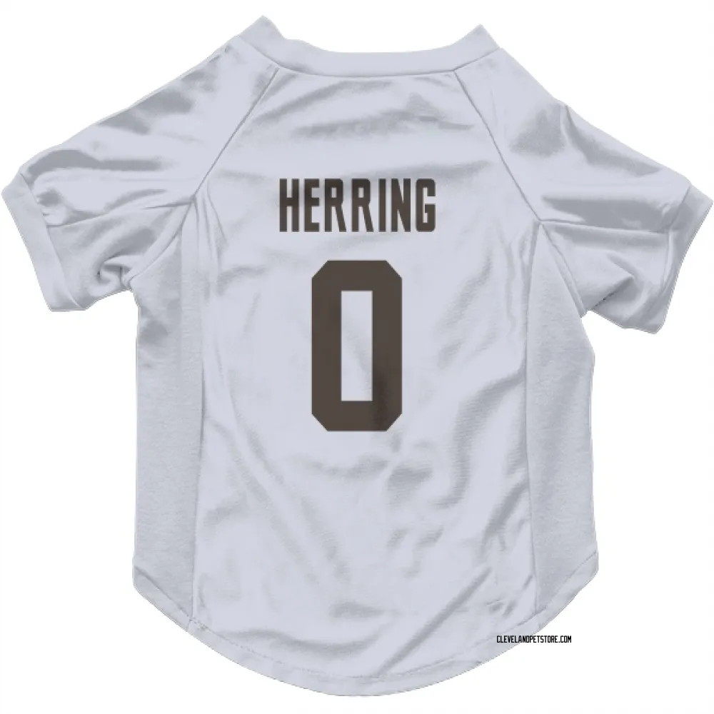 Cleveland Browns Tyron Herring White Pet Jersey for Dog & Cat