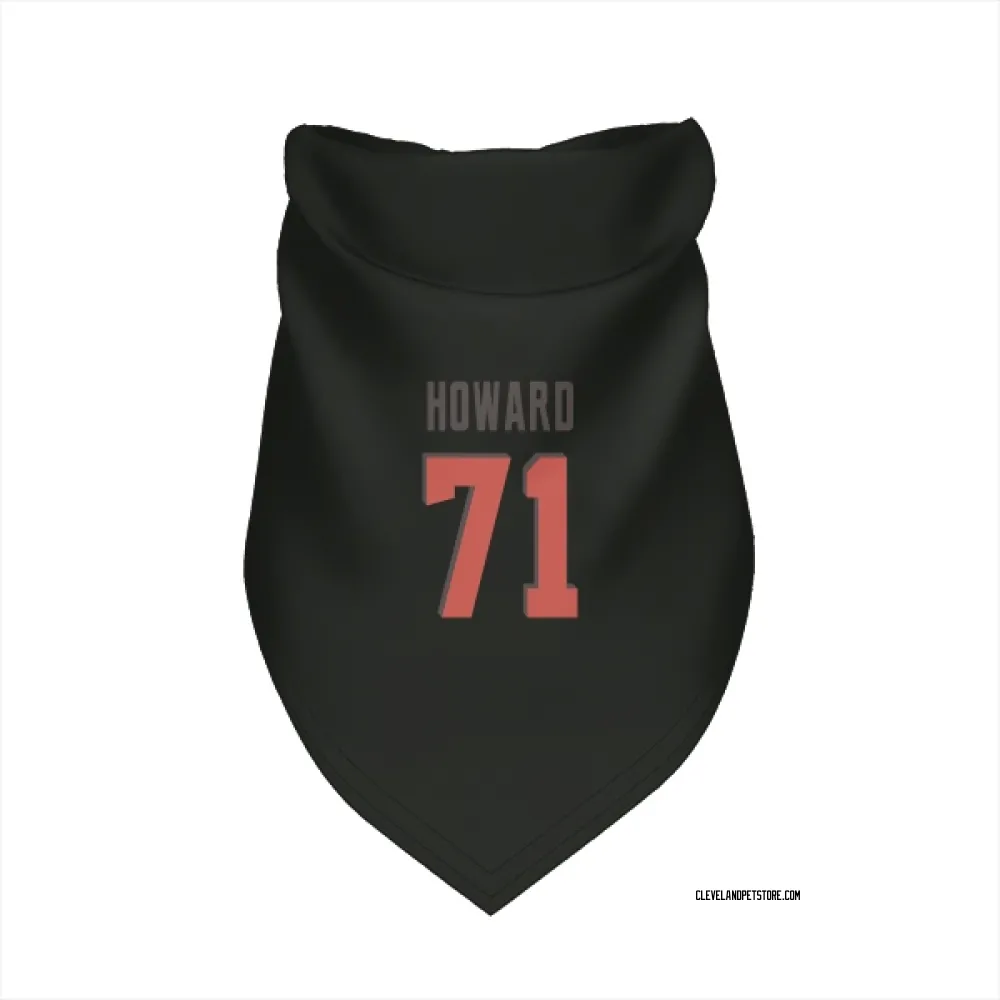 Cleveland Browns Tytus Howard Black Service Pet Bandana for Dog & Cat