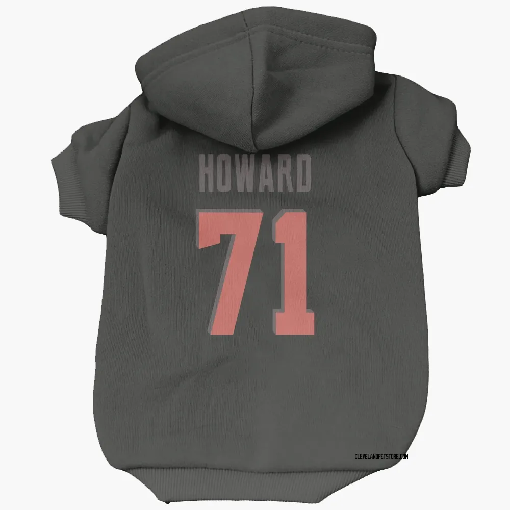 Cleveland Browns Tytus Howard Black Service Pet Hoodie for Dog & Cat