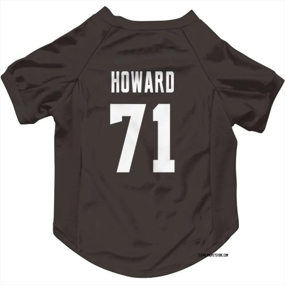 Cleveland Browns Tytus Howard Brown Pet Jersey for Dog & Cat