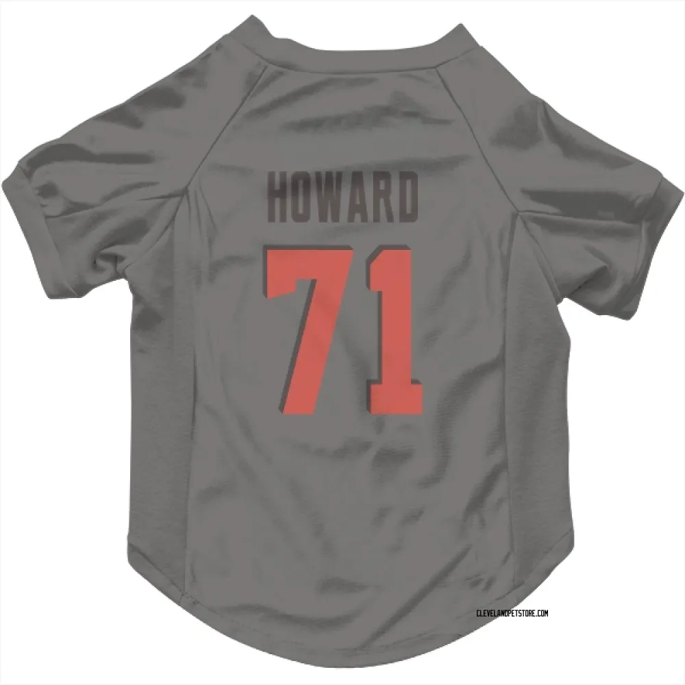 Cleveland Browns Tytus Howard Gray Pet Jersey for Dog & Cat