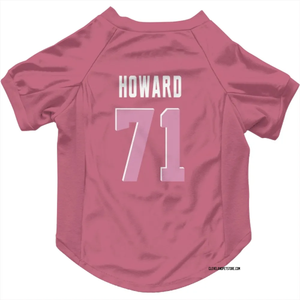 Cleveland Browns Tytus Howard Pink Pet Jersey for Dog & Cat