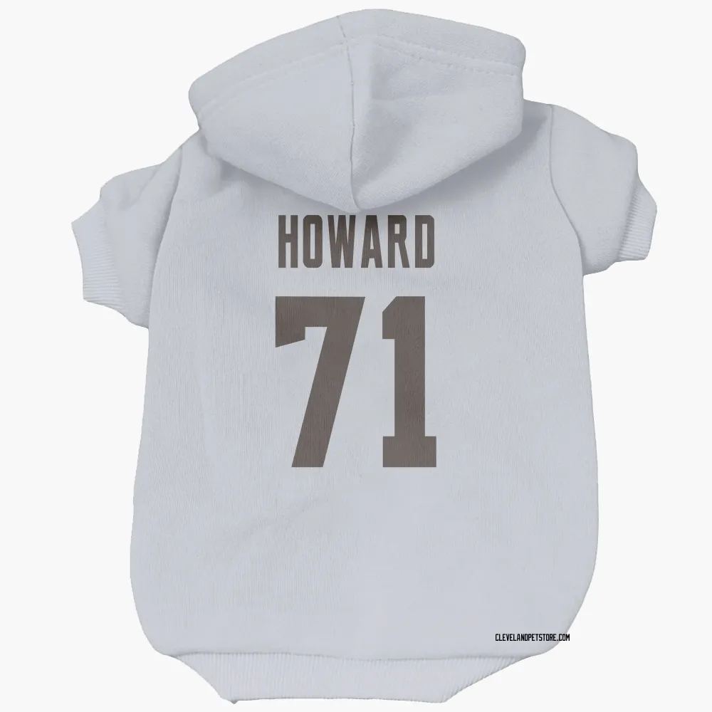 Cleveland Browns Tytus Howard White Pet Hoodie for Dog & Cat