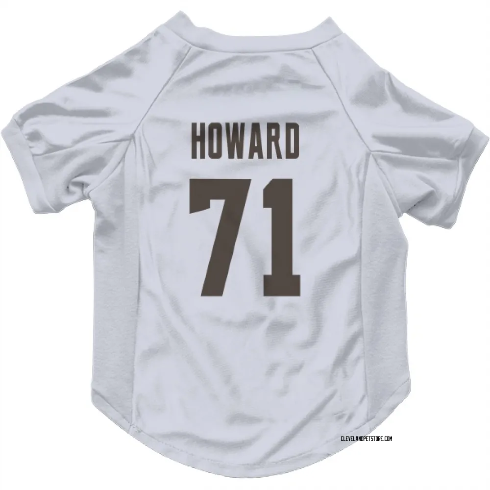 Cleveland Browns Tytus Howard White Pet Jersey for Dog & Cat