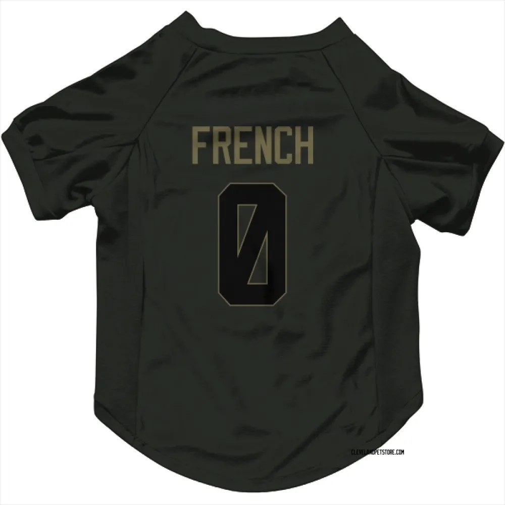 Cleveland Browns Wesley French Black Service Pet Jersey for Dog & Cat