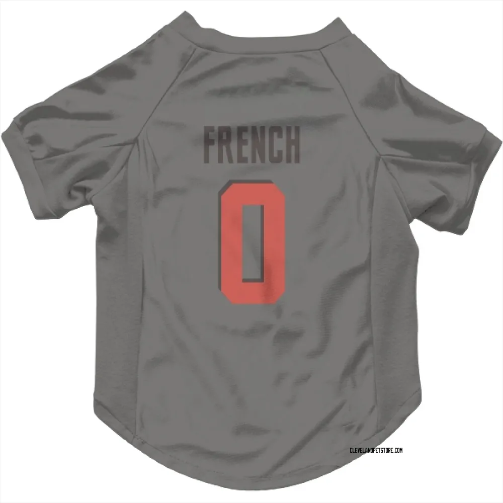 Cleveland Browns Wesley French Gray Pet Jersey for Dog & Cat