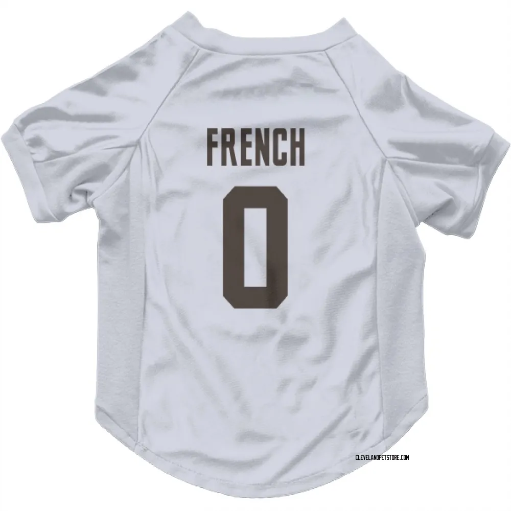 Cleveland Browns Wesley French White Pet Jersey for Dog & Cat